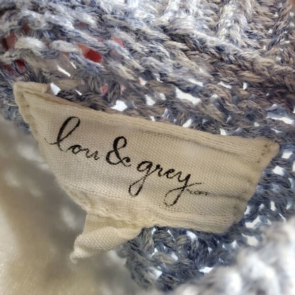 LOU & GREY blue sweater ombre knit crew neck top M - Picture 5 of 6